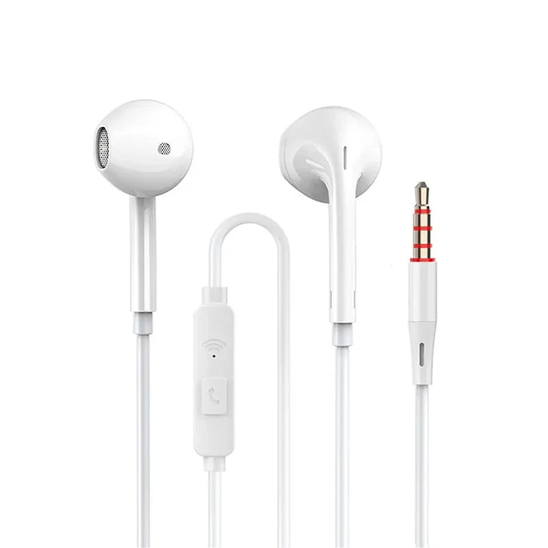 Wired Headset 3.5mm In-ear Earphones With Microphone For Mobile Phones High Definition Stereo Noise Canceling Sport Headphones