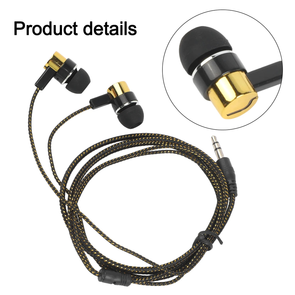 Wired Headphones 3.5mm Sport Earbuds With Bass Phone Earphones Stereo Headset With Mic Volume Control Music Earphones