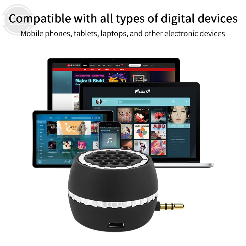 Portable Wireless Speaker Phone External Speaker Universal 3.5mm Jack Mini Sound Box Supplies for Smartphone Tablet Laptop MP3/4