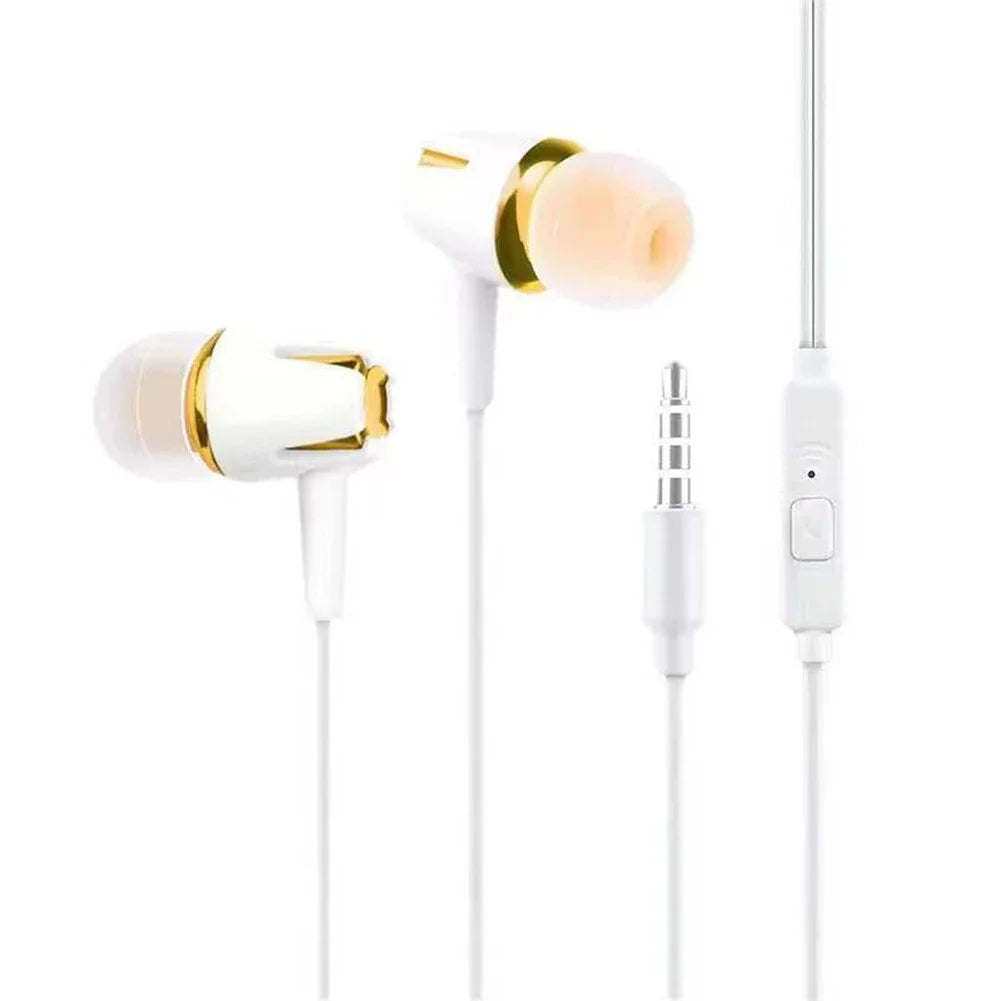 Wired Headphones Noise Cancelling In-ear Earphone Headset With Mic Stereo  Music Sports Earbuds For Mobile Phone Laptop ﻿