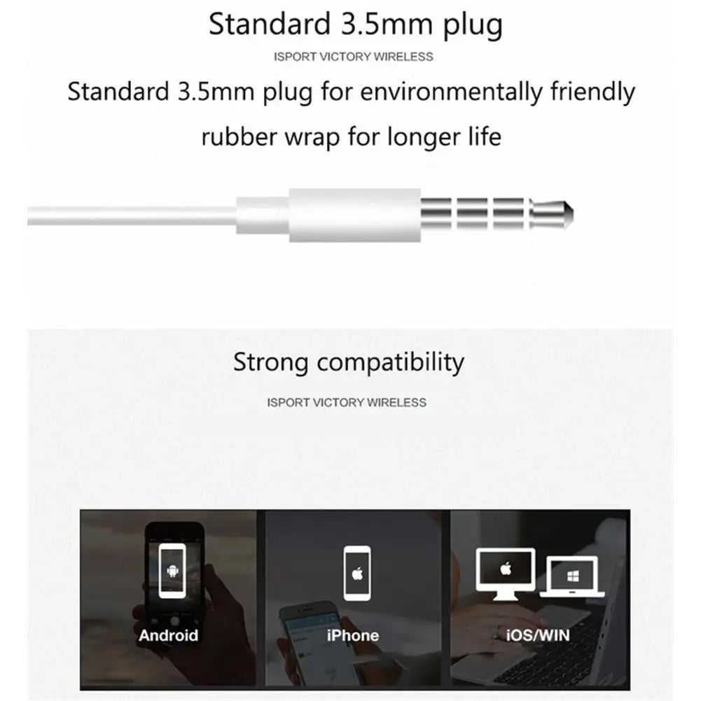 Wired Headset 3.5mm In-ear Earphones With Microphone For Mobile Phones High Definition Stereo Noise Canceling Sport Headphones