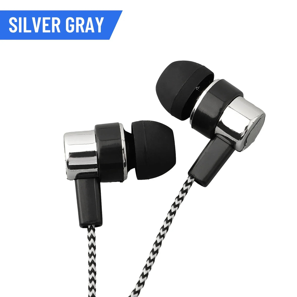 Wired Headphones 2 Basic Box 3.5mm In-Ear Stereo Earbuds Mobile Headphones Braided Wiring In Ear Mobile MP3 Universally Headset
