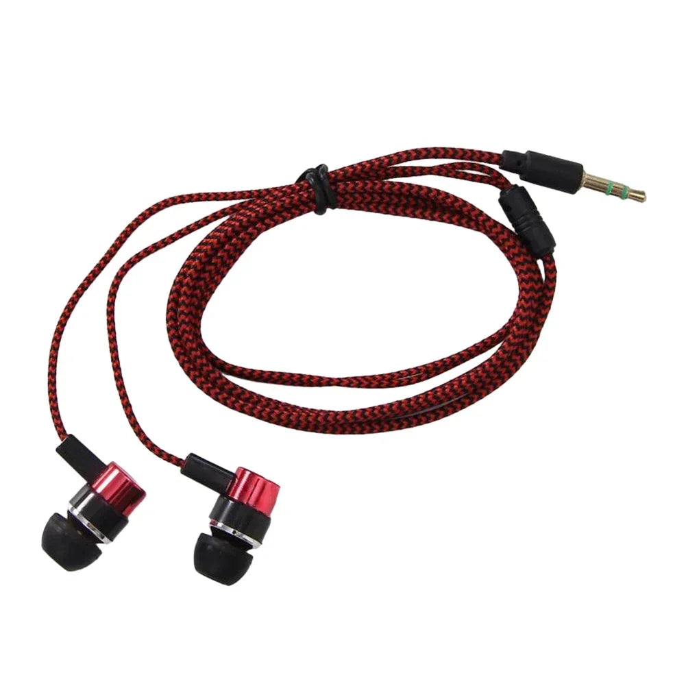 Wired Headphones 2 Basic Box 3.5mm In-Ear Stereo Earbuds Mobile Headphones Braided Wiring In Ear Mobile MP3 Universally Headset