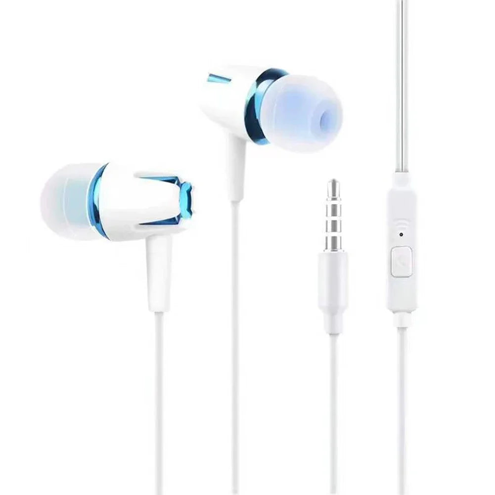 Wired Headphones Noise Cancelling In-ear Earphone Headset With Mic Stereo  Music Sports Earbuds For Mobile Phone Laptop ﻿