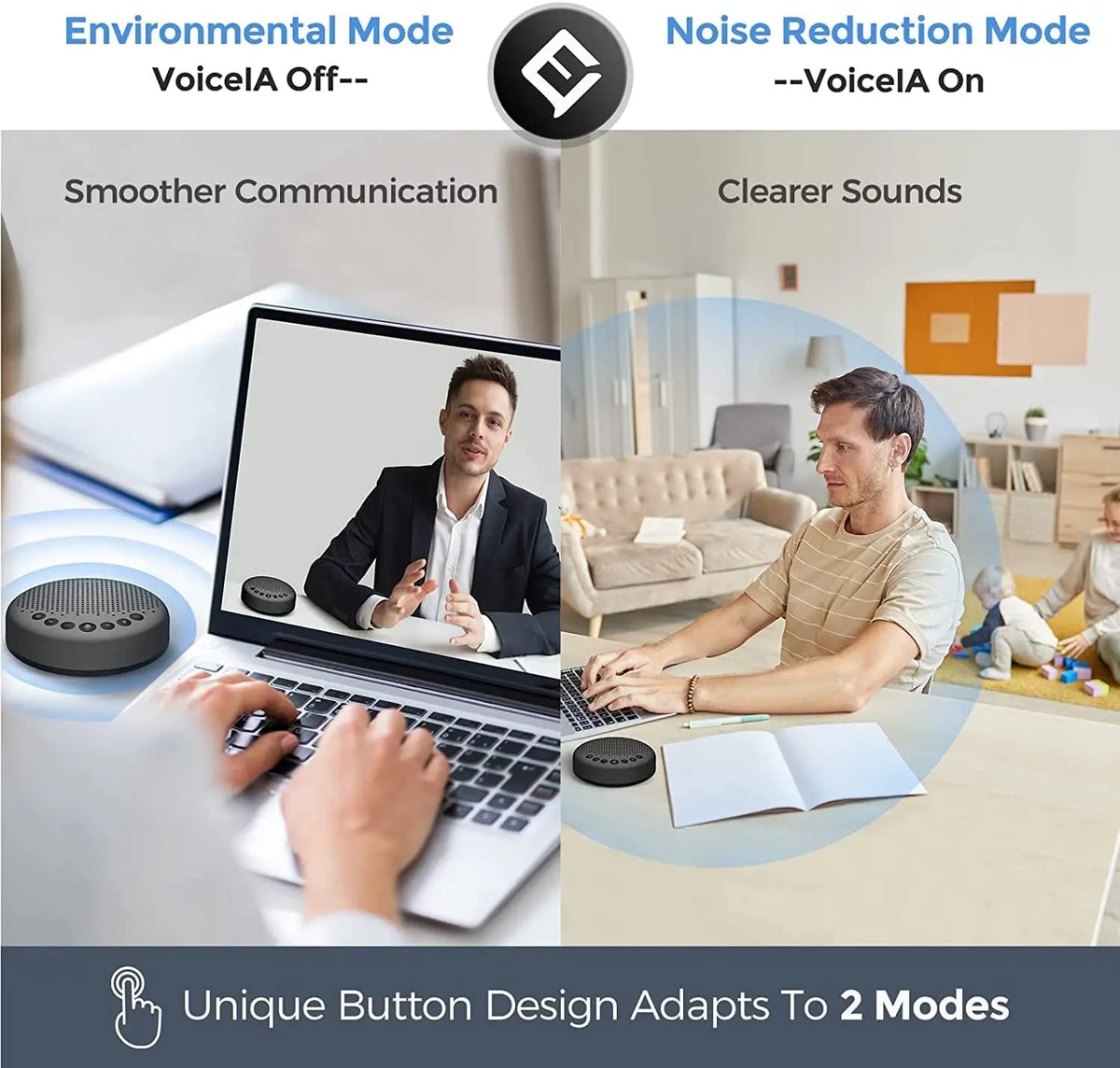 Bluetooth Speakerphone Wireless Conference Computer Speakers EMEET Luna with Microphone for 8 People Skype for Business