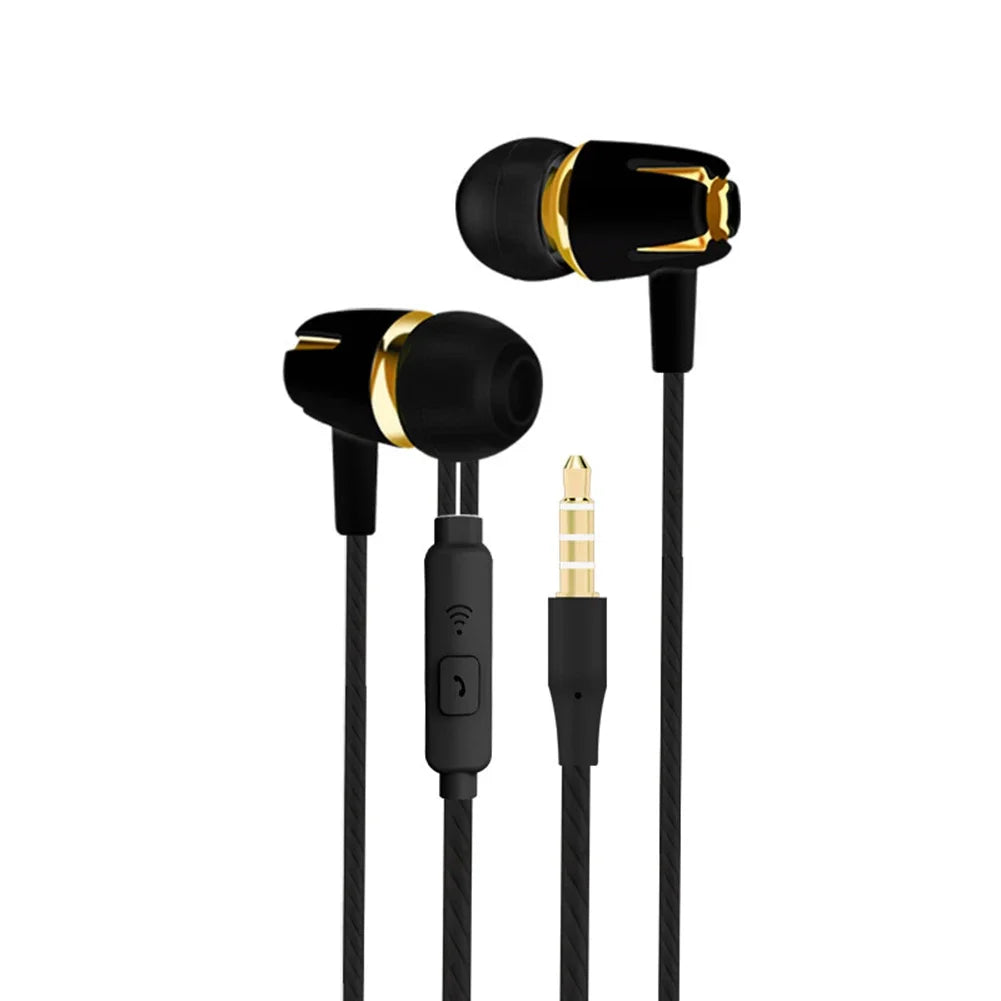 Wired Headphones Noise Cancelling In-ear Earphone Headset With Mic Stereo  Music Sports Earbuds For Mobile Phone Laptop ﻿