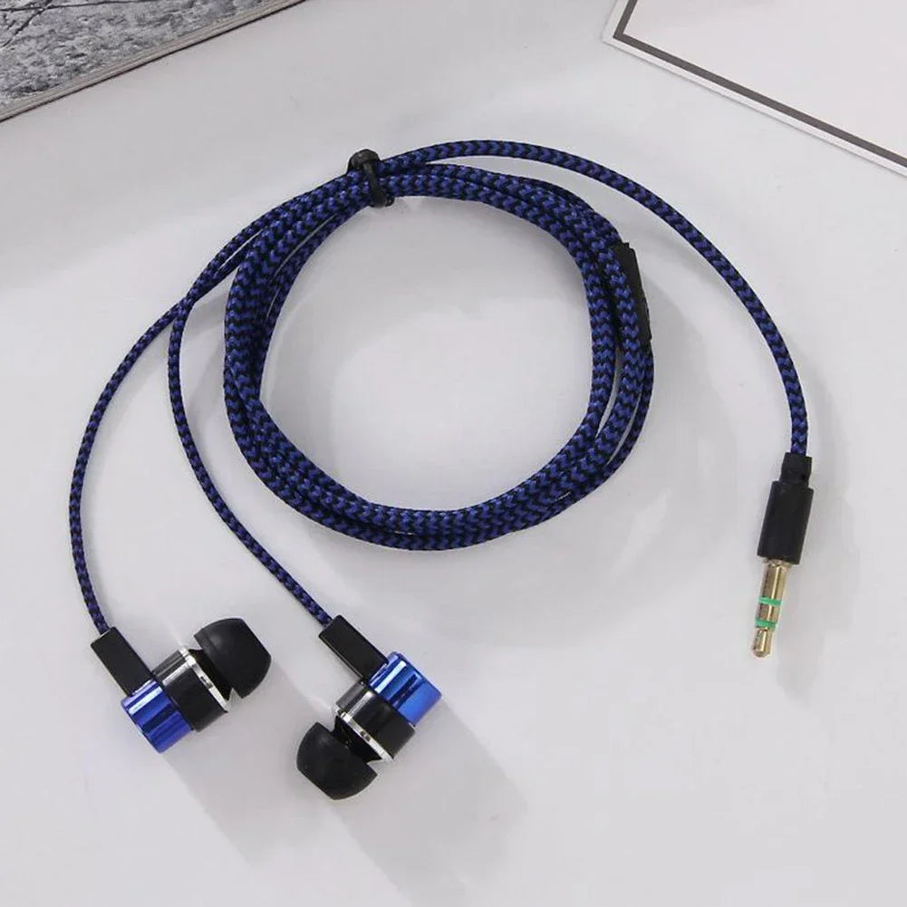 Wired Headphones 2 Basic Box 3.5mm In-Ear Stereo Earbuds Mobile Headphones Braided Wiring In Ear Mobile MP3 Universally Headset