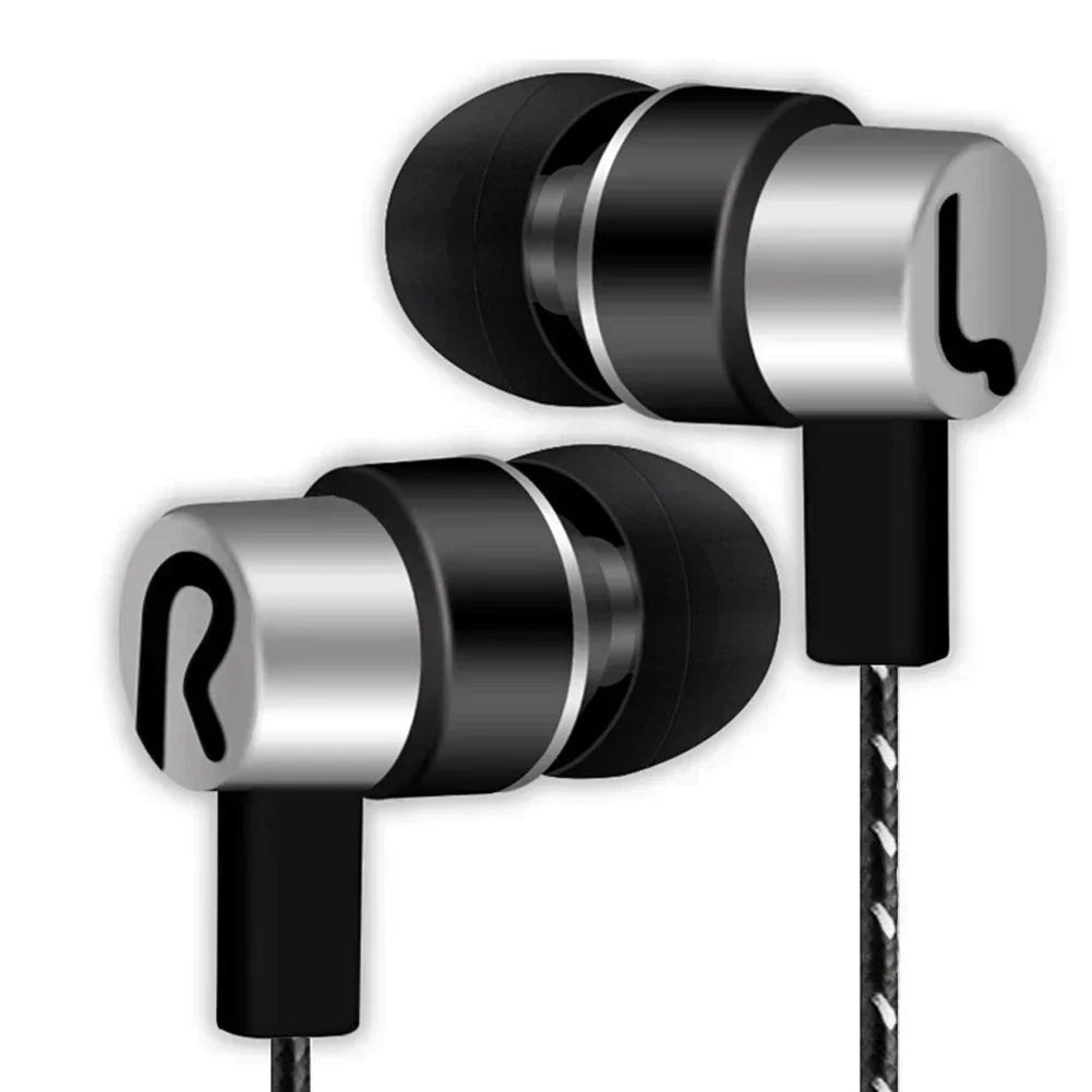 Wired Headphones 3.5mm Sport Earbuds With Bass Phone Earphones Stereo Headset With Mic Volume Control Music Earphones
