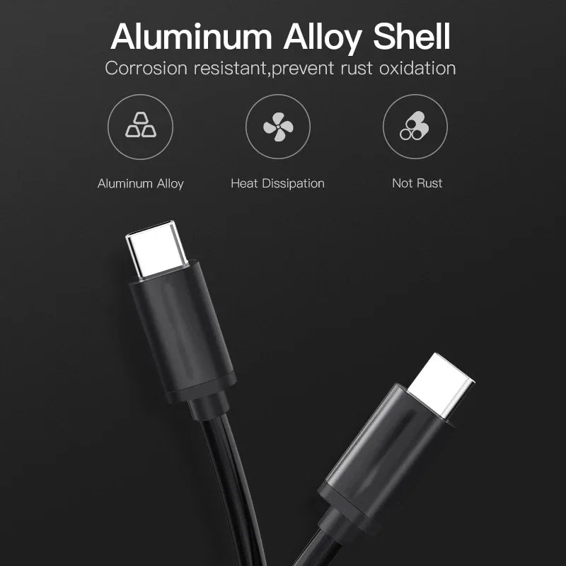 0.3m/0.5/1m/1.5m/2m 60W Type C to Type C Fast Charging Phone Data Cables USB C Fast Charging Wire Quick Charge 3.0 Data Cords