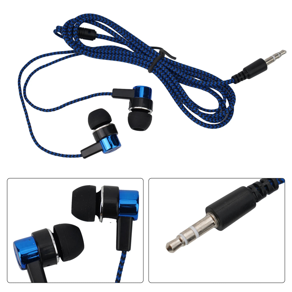 Wired Headphones 3.5mm Sport Earbuds With Bass Phone Earphones Stereo Headset With Mic Volume Control Music Earphones