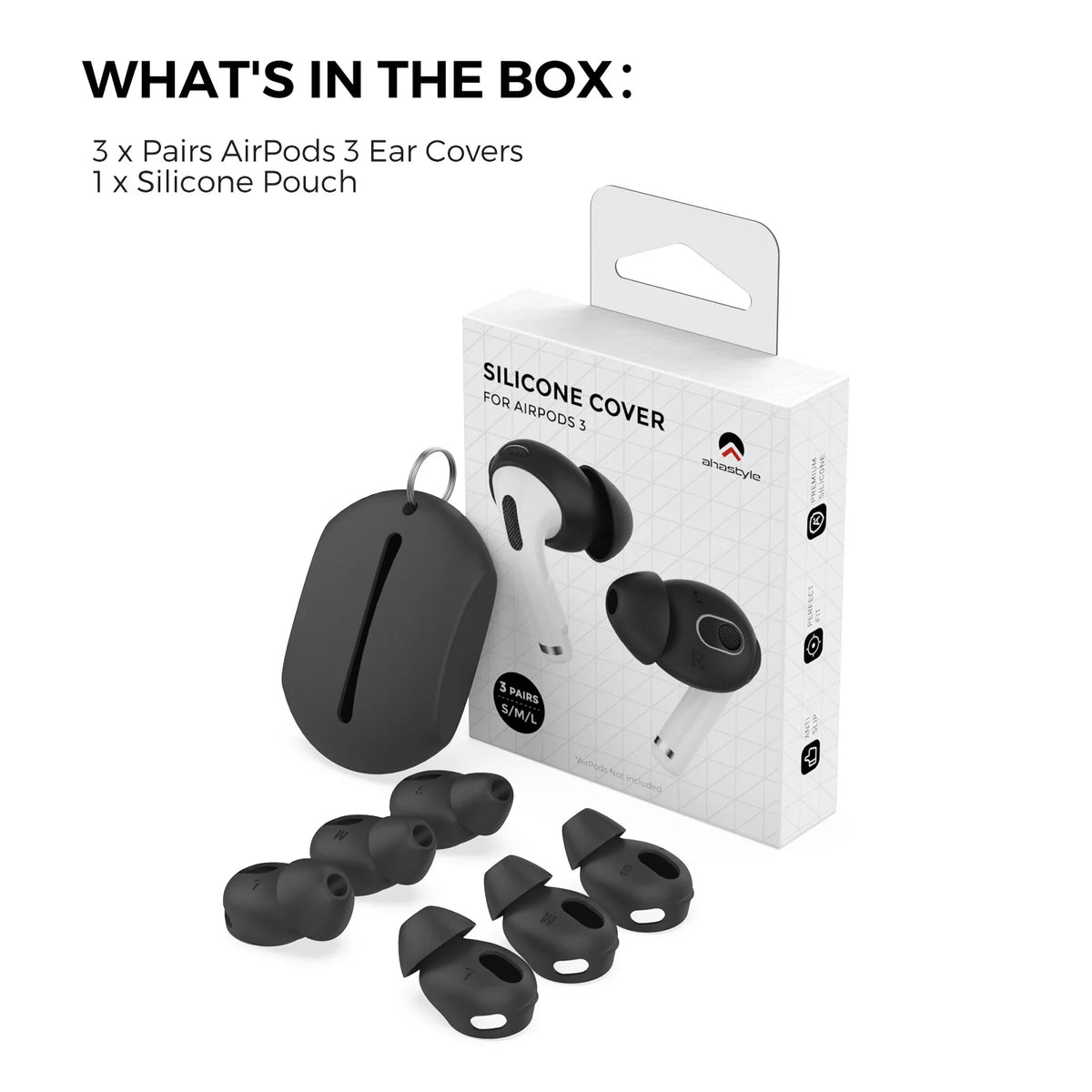 Wireless Bluetooth Earbuds AirPods 3 In Ear Silicone Soundproof Ear Caps Tips For Environmental Protection Flat Installation