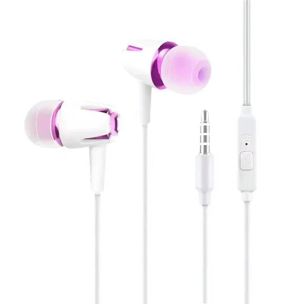 Wired Headphones Noise Cancelling In-ear Earphone Headset With Mic Stereo  Music Sports Earbuds For Mobile Phone Laptop ﻿