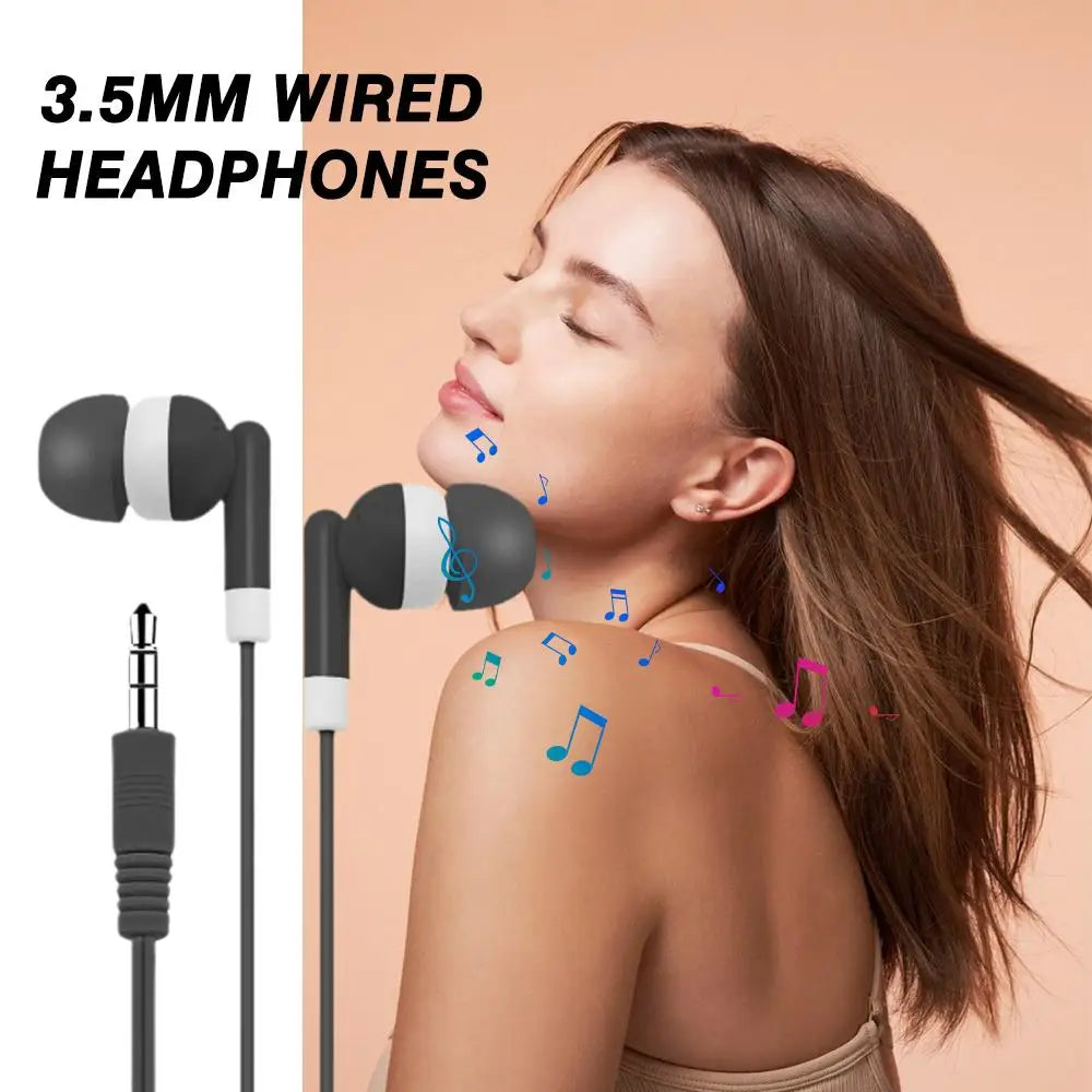 Wired Headphones HiFi Stereo With Mic Earphones In Ear Color Earphone Universal Tablet 3.5mm MP3/MP4 Earphones Earplugs