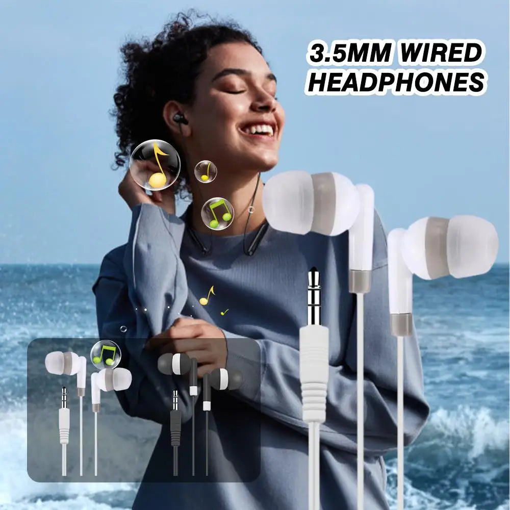 Wired Headphones HiFi Stereo With Mic Earphones In Ear Color Earphone Universal Tablet 3.5mm MP3/MP4 Earphones Earplugs