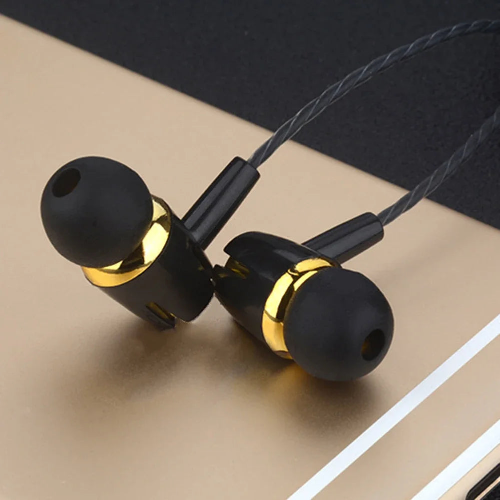 Wired Headphones Noise Cancelling In-ear Earphone Headset With Mic Stereo  Music Sports Earbuds For Mobile Phone Laptop ﻿