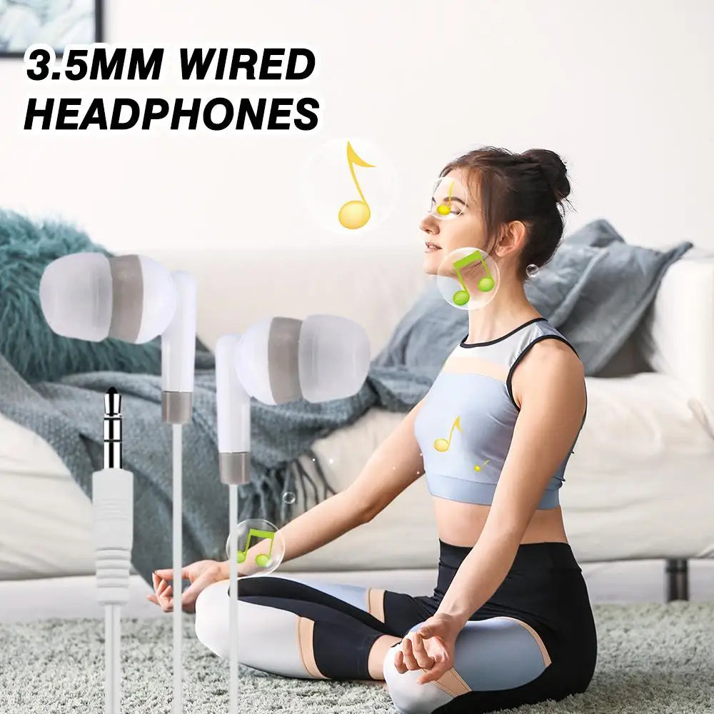 Wired Headphones HiFi Stereo With Mic Earphones In Ear Color Earphone Universal Tablet 3.5mm MP3/MP4 Earphones Earplugs