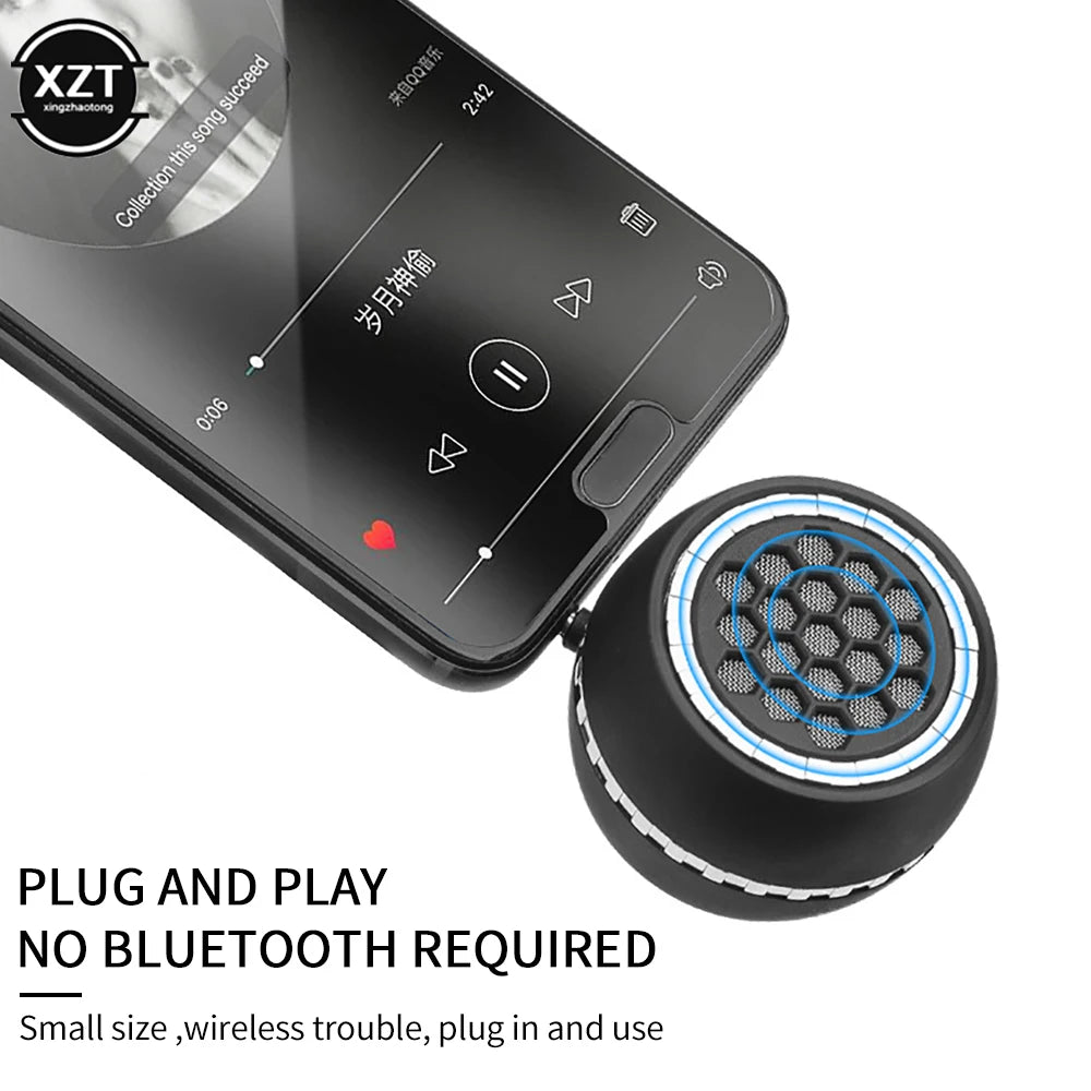 Portable Wireless Speaker Phone External Speaker Universal 3.5mm Jack Mini Sound Box Supplies for Smartphone Tablet Laptop MP3/4