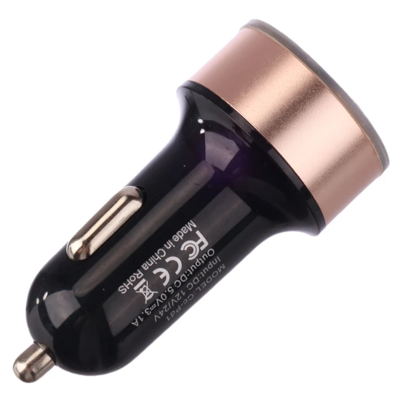 Car charger with fast charging 2 USB ports with digital display power supply and startup system charger for electrical equipment