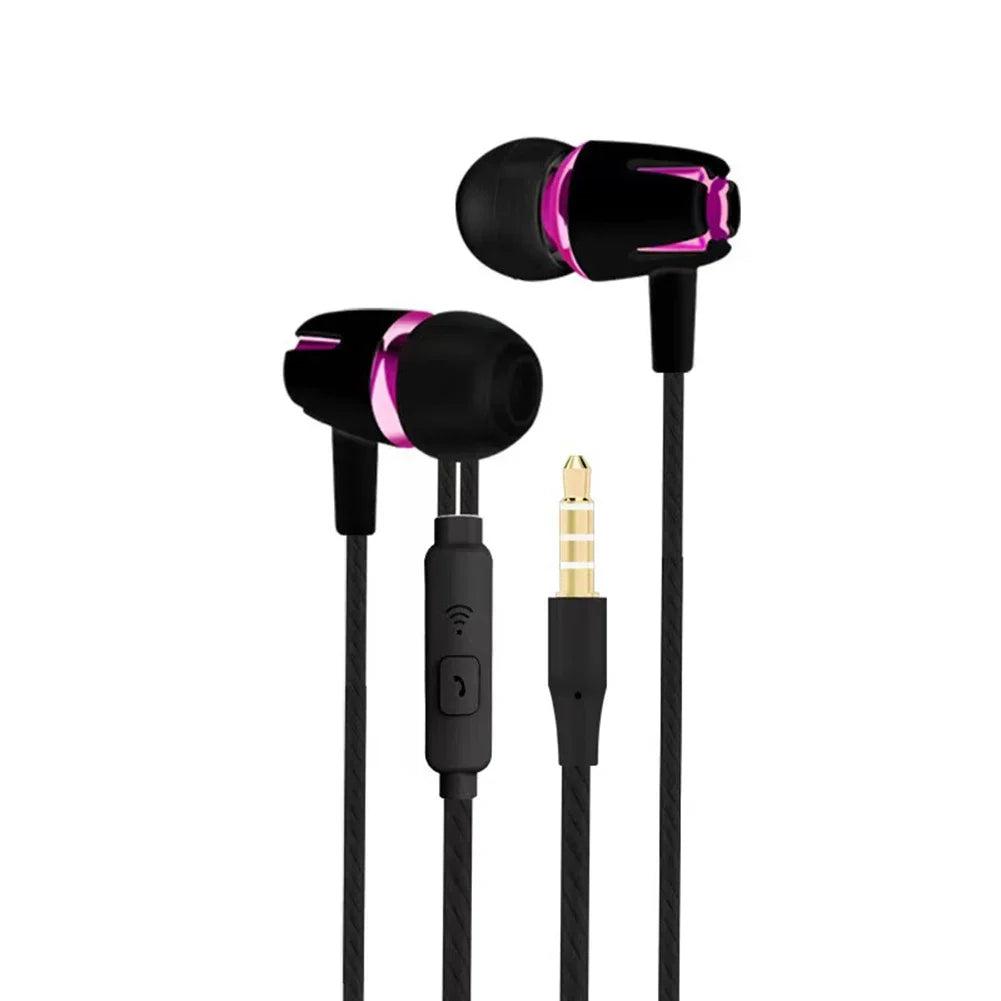 Wired Headphones Noise Cancelling In-ear Earphone Headset With Mic Stereo  Music Sports Earbuds For Mobile Phone Laptop ﻿